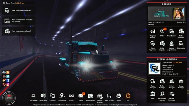 ATS v1.45.x updated Load order with Promods Canada, C2C, Canadream, Caribbean Maps. смотреть онлайн