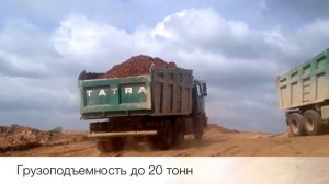 Самосвал TATRA T815-2A0S01 6x6.2 работает с полной загрузкой