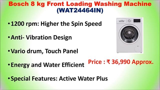 Top 7 Best 8 Kg Front Load Washing Machine in India 2020 | 8kg Front Loader Washing Machine смотреть онлайн