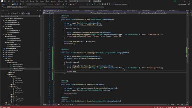 Asp.net Core 6 MVC + EF6 ile Blog Projesi #26 | Ajax - Bootstrap Modal | Kategori ekleme işlemi смотреть онлайн