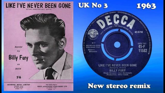 Billy Fury - Like I've Never Been Gone - 2022 stereo remix смотреть онлайн
