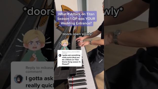 Attack on Titan Season 1 OP Wedding #aot #attackontitan #weddingsong #piano смотреть онлайн
