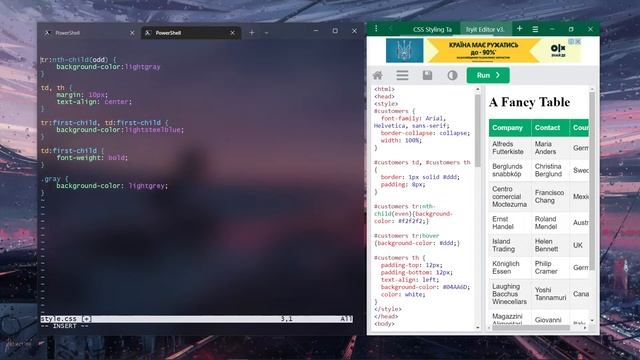 Practice table styling using neovim at the first time смотреть онлайн