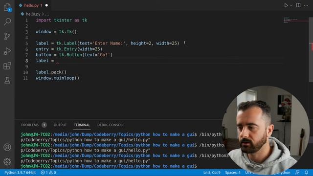 How to make a GUI – Python tutorial for beginners – CodeBerry Programming School смотреть онлайн