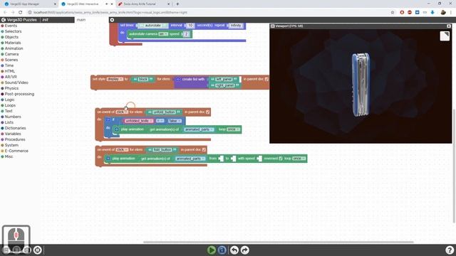 Verge3D for Blender Basics - Part 7 - Interactive Animation and Sounds смотреть онлайн