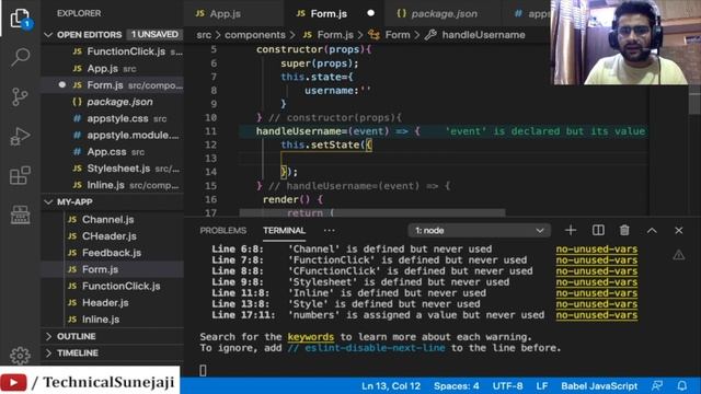 ReactJS Tutorial - 22 - Form in React Js using State along with Event Handling - Live Example? ? смотреть онлайн