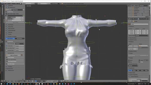 Uso do blender para adaptar a roupa do Second Life em diferentes corpos mesh #3 смотреть онлайн