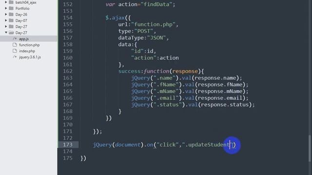 Day 28 How to Update Data using ajax with modal and form смотреть онлайн
