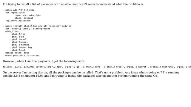 No packages matching \*\* is available in ansible смотреть онлайн