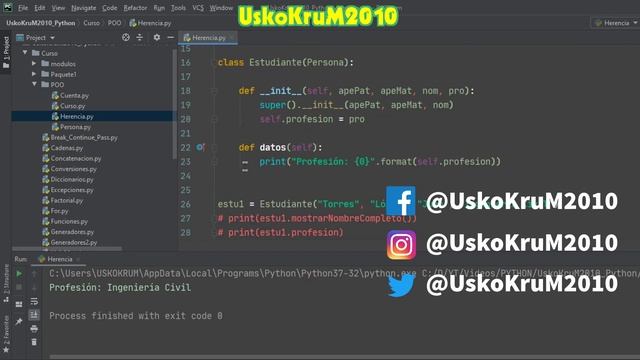 Sobreescritura de Métodos en Python: Uso de Método super() | Curso Python 3 ? # 36 смотреть онлайн