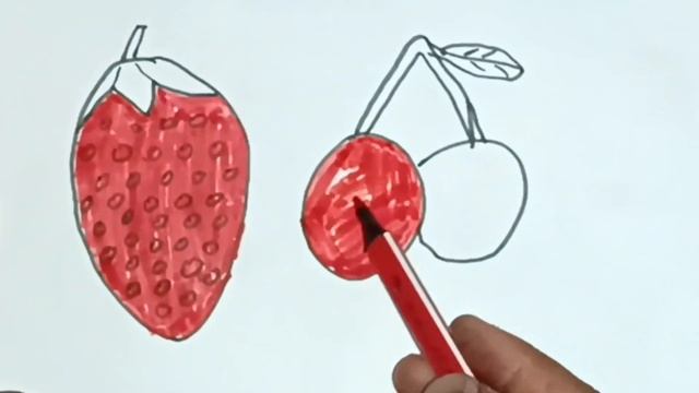 draw a picture of cherries and strawberries смотреть онлайн