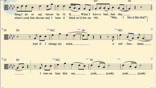 Viola - Any Man of Mine - Shania Twain - Sheet Music, Chords, & Vocals смотреть онлайн