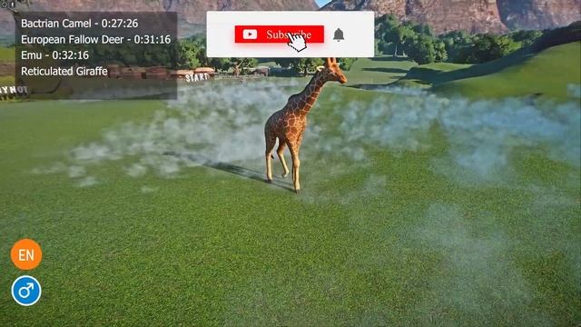 Long Necked Animals Speed Races in the mist in Planet Zoo included Emu, Giraffe, Springbok, Camel смотреть онлайн