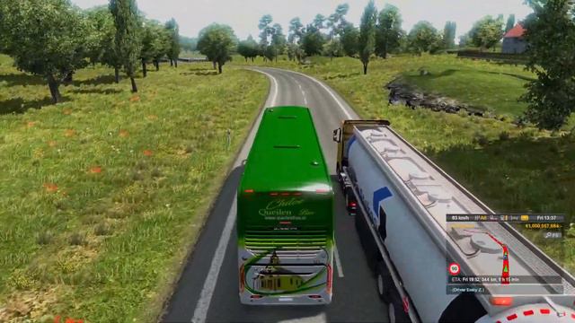 Busstar S1 DD 6*2 Scania Bus European Road "However to Rotterdam" Euro Truck Simulator 2 Ets2 1.3 смотреть онлайн