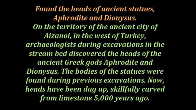 ? Найдены головы древних статуй, Афродиты и Диониса, 2021 , ? The heads Aphrodite and Dionysus. ? смотреть онлайн