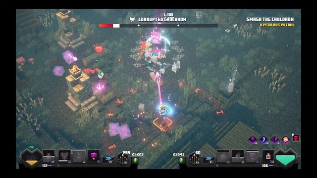 I defeated corrupted cauldron in apocalypse plus mode (Minecraft Dungeons) (boss fight) смотреть онлайн