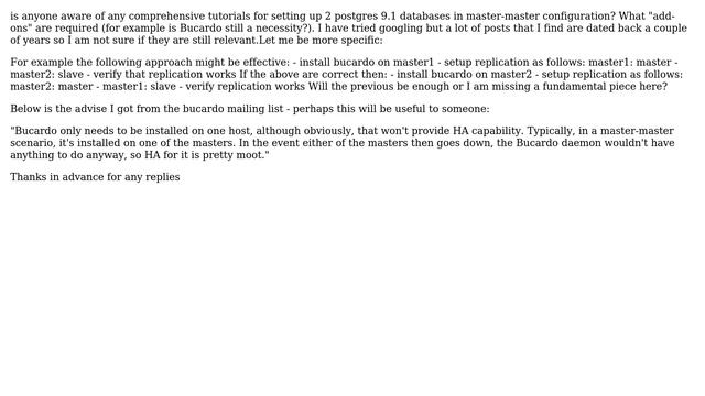 DevOps & SysAdmins: postgres 9.1 master-master setup using Bucardo смотреть онлайн
