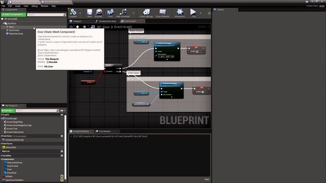 How to Interact with Blueprint Actors - Open and Close Doors Part 1 - Unreal Engine 4 Tutorial смотреть онлайн