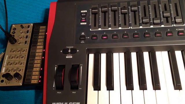 Novation Impulse 49 with Korg Volca Keys смотреть онлайн