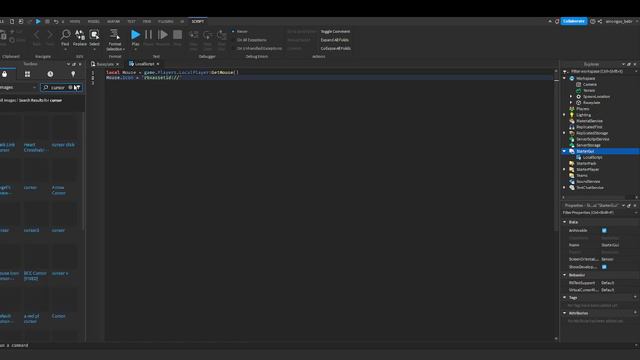 Как сделать Custom Cursor Roblox Studio
