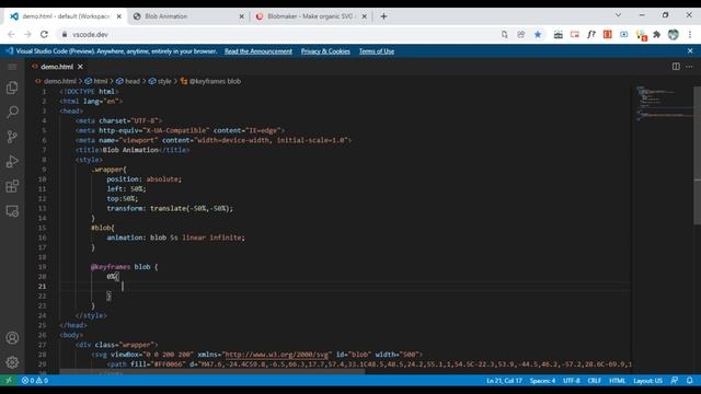 Liquid Animation Using SVG | BLOB смотреть онлайн