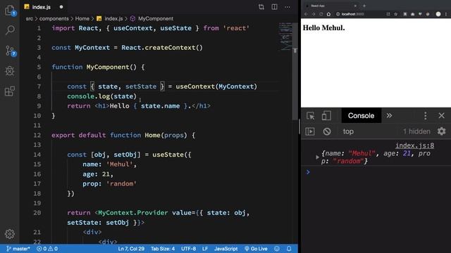 React 16.12 Tutorial 21: useContext смотреть онлайн