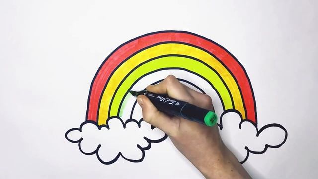 Как нарисовать радугу? / How to draw a rainbow? / Como dibujar un arcoiris? смотреть онлайн