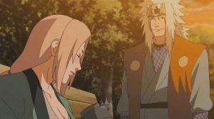 Наруто. Джирайя прощается с Цунаде перед миссией в скрытом дожде