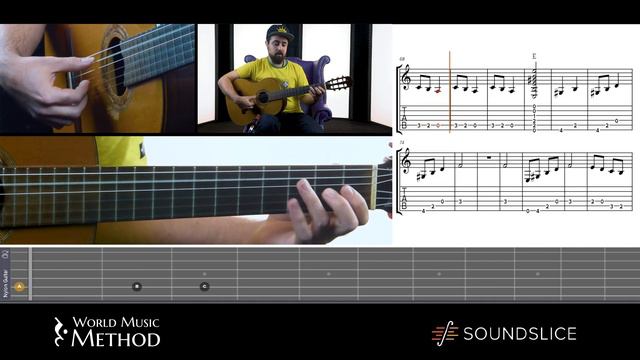 Adding Melody To The Bass - Bossa Nova in Guitar - World Music Method смотреть онлайн
