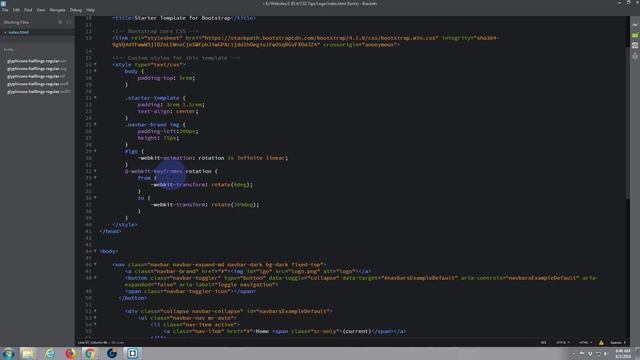 Bootstrap 4 Create a rotating logo смотреть онлайн