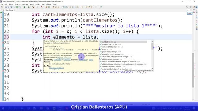 List en JAVA crear mi primera lista usar metodo add size get y formas de recorrer mostrar un listaP смотреть онлайн