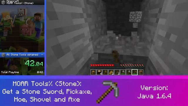 01:26.94 - MOAR Tools% (Stone) (Minecraft Java 1.6.4) on Normal смотреть онлайн