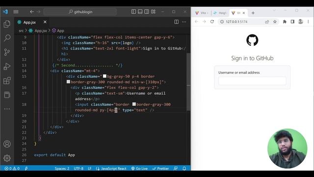 GitHub Login Page || ReactJS! ,Tailwind CSS смотреть онлайн