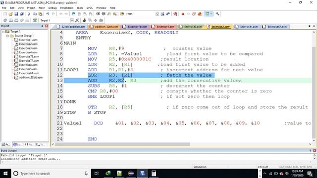 PART 3 ARM ASM program to Add first 10 Integers смотреть онлайн