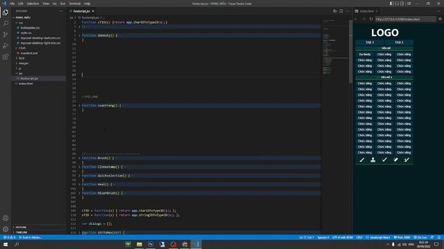 Bài 1 Cài đặt visual code + code giao diện Panel Photoshop смотреть онлайн