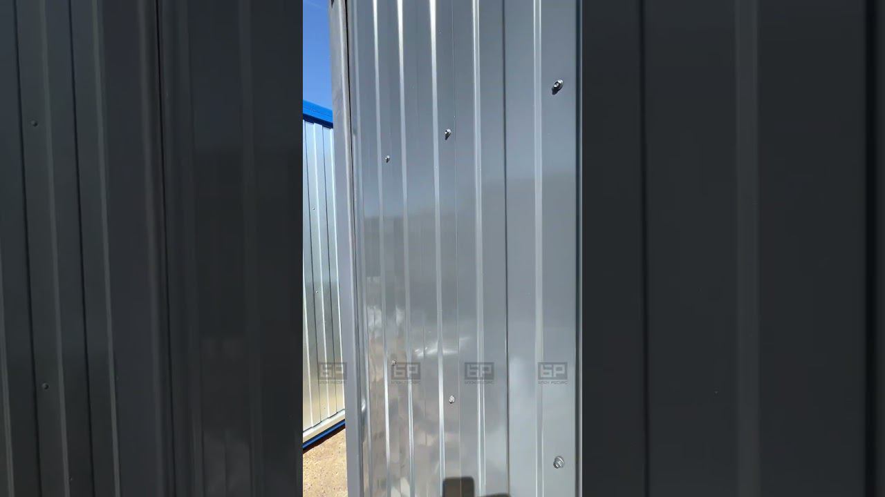 Бытовка БК-2А в вагонке, сером профлисте 7024 и с панорамными окнами смотреть онлайн