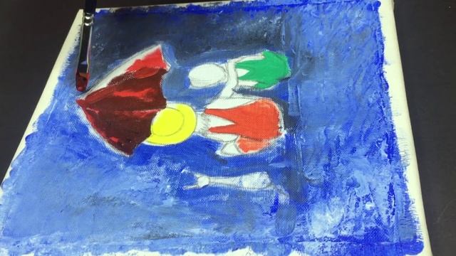 Daily Challenger #57 / Two Little Girls Under An Umbrella / Easy Acrylic Painting for Beginners смотреть онлайн