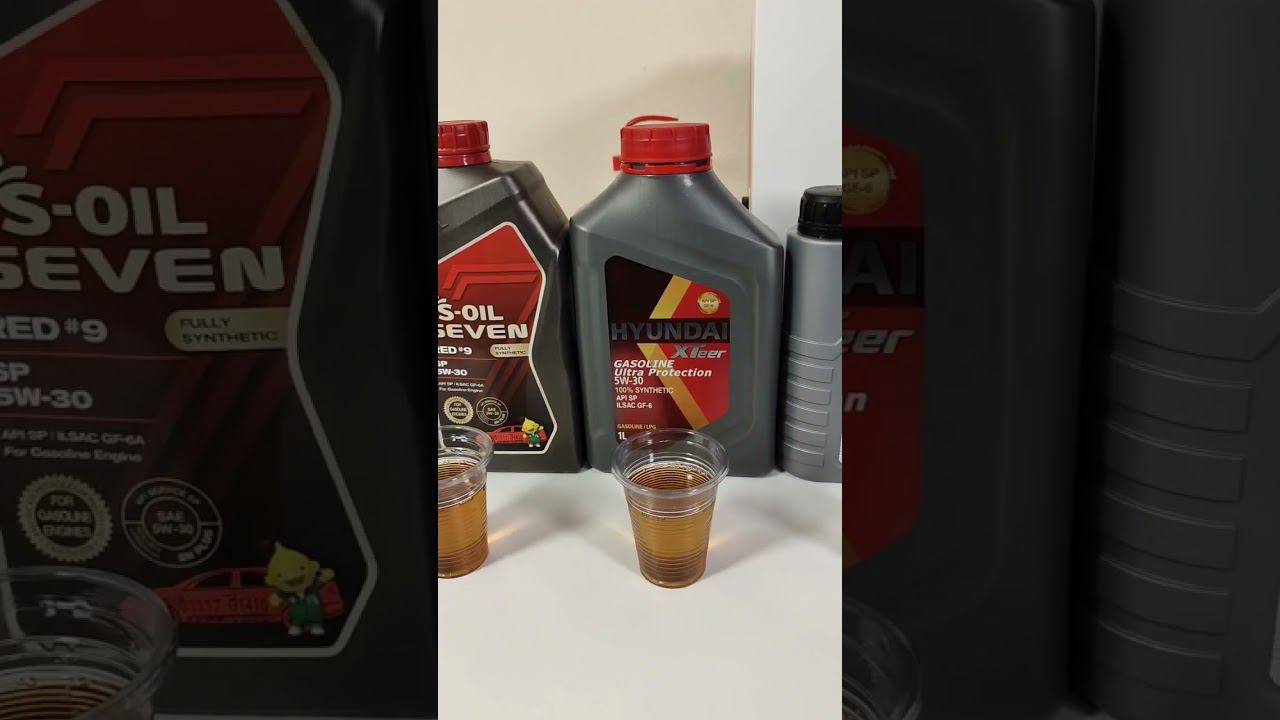 Сравнение масел S-Oil, Hyundai, Liqui Moly, Autobacs ,и Gazpromneft (5w30, GF-6). смотреть онлайн