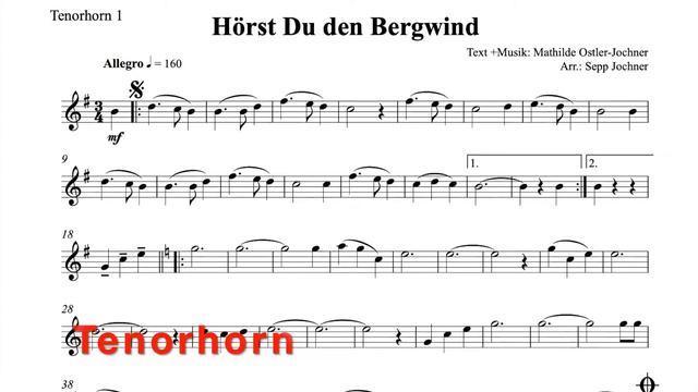 Hörst Du den Bergwind (Version mit Gesang) смотреть онлайн