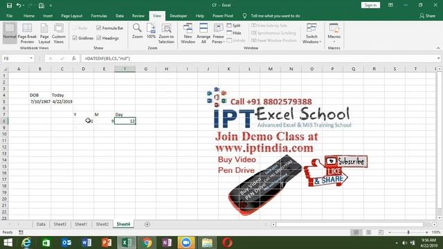 Get Age in Excel with Datedif Formulas смотреть онлайн