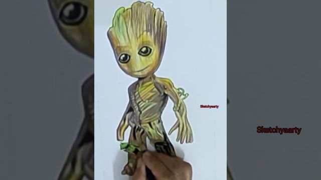 Baby Groot#youtubeshot #sketchyaarty смотреть онлайн