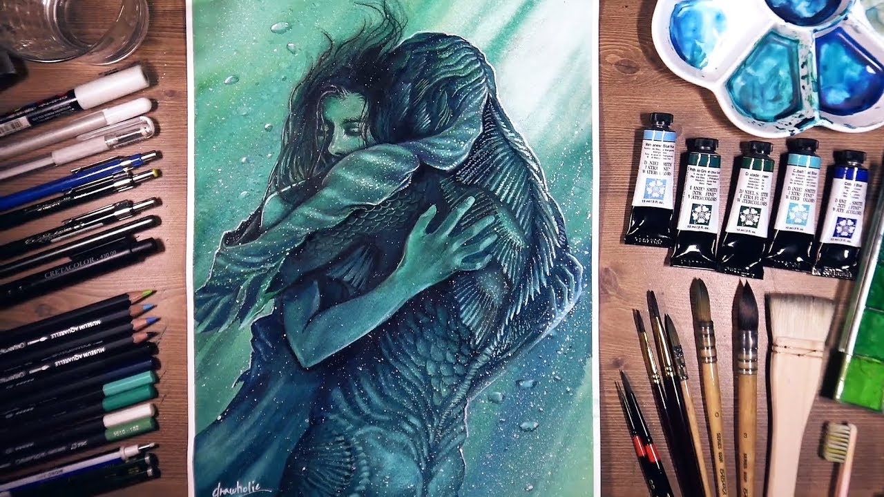 The Shape Of Water - Watercolor Painting   Drawholic