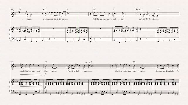 Tenor Sax - Surfin’ USA - The Beach Boys - Sheet Music, Chords, & Vocals смотреть онлайн
