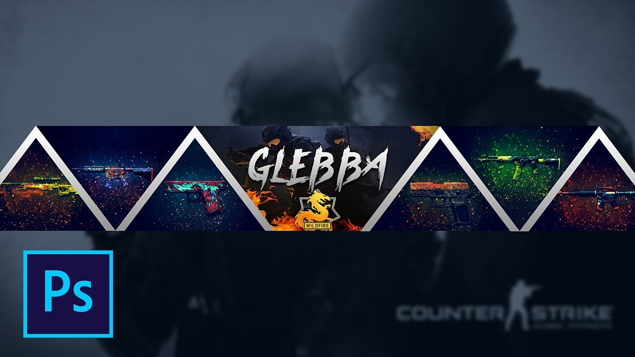 Как сделать шапку для канала youtube в фотошопе смотреть онлайн