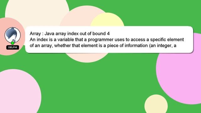 Array : Java array index out of bound 4 смотреть онлайн