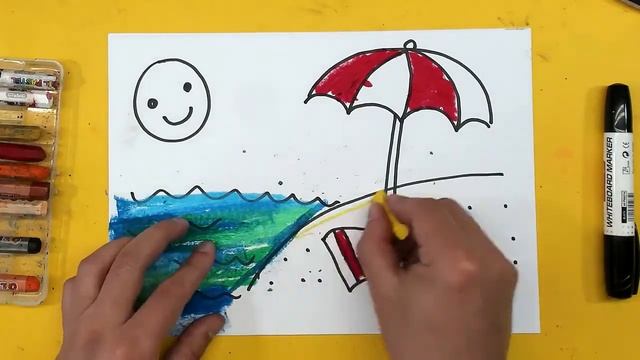 Как нарисовать ПЛЯЖ и ЛЕТО смотреть онлайн