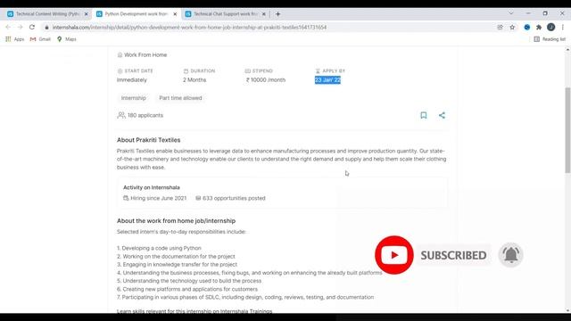 Python Internship Work From Home 2022 ? | Internshala Python Internship 2022 In Tamil ? смотреть онлайн