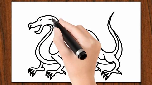 Easy How to Draw a Chinese Dragon! Drawing Tutorial for Beginners смотреть онлайн