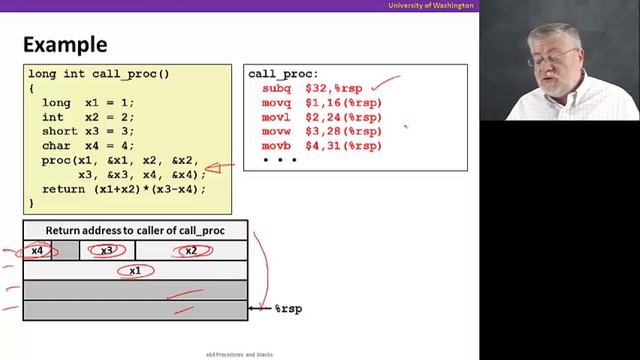 Procedures, Video 6: x86-64 Procedures and stacks смотреть онлайн