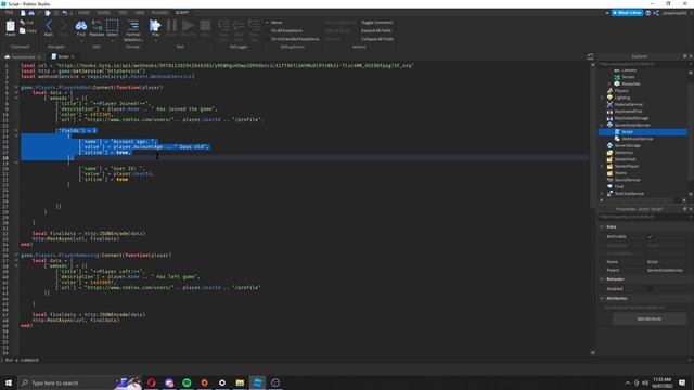 Roblox discord Webhook join logger ( NEW AND WORKING!) смотреть онлайн